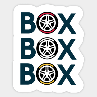 Box Box Box  F1 Tyre Compound Sticker